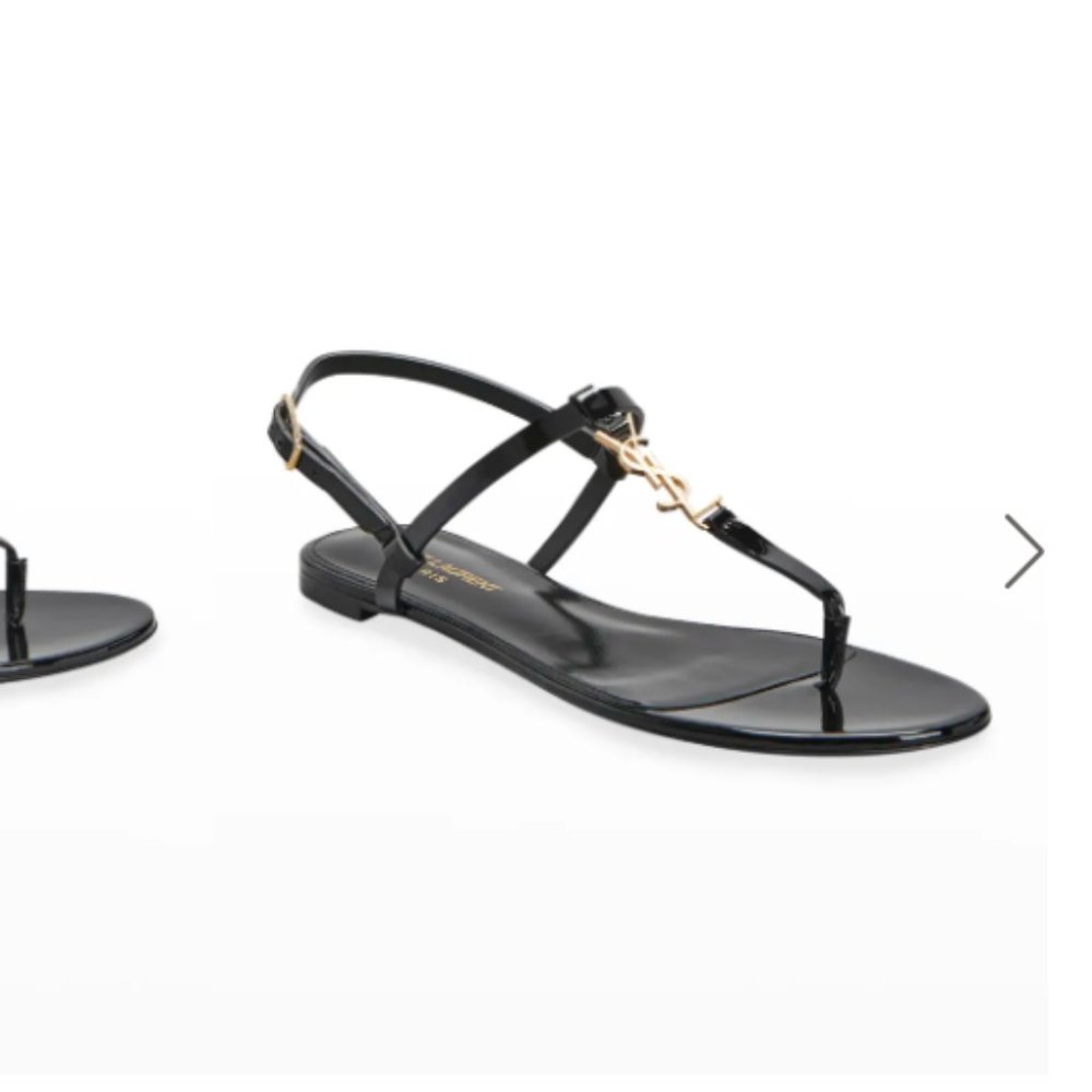 Cassandra Leather YSL Slingback Sandals